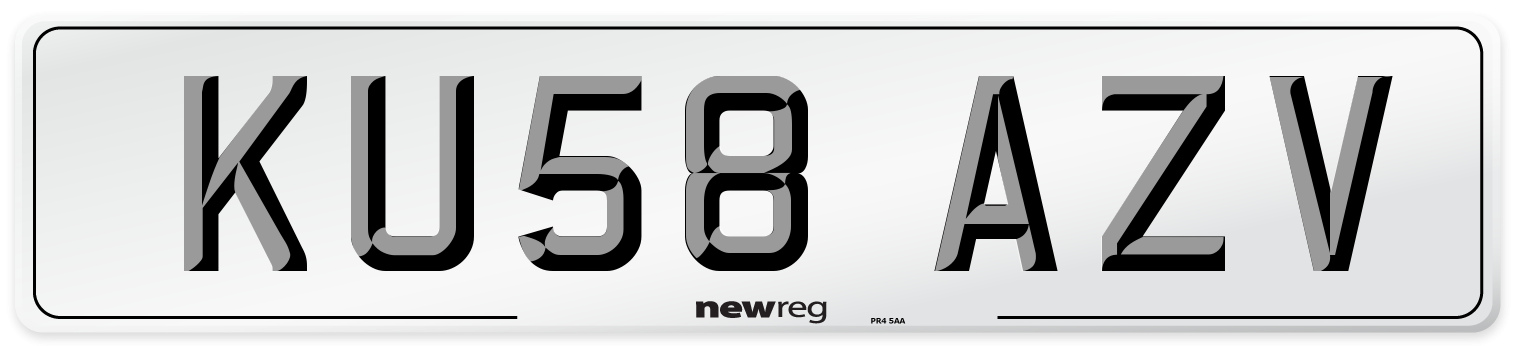 KU58 AZV Number Plate from New Reg